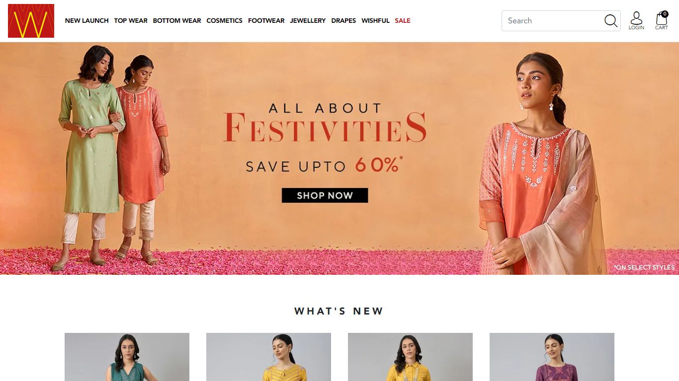 Buy Kurta Online| UPTO 60% OFF - W for Woman